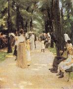 Max Liebermann The Parrot Walk at Amsterdam Zoo painting